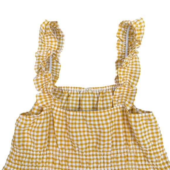 Slate & Willow Gingham Tank Top in Yellow, Size XS - Picture 8 of 8